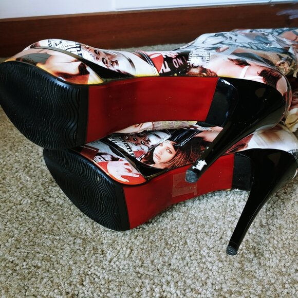 Lady Coutour Magazine cover collage platform boots - Picture 5 of 5